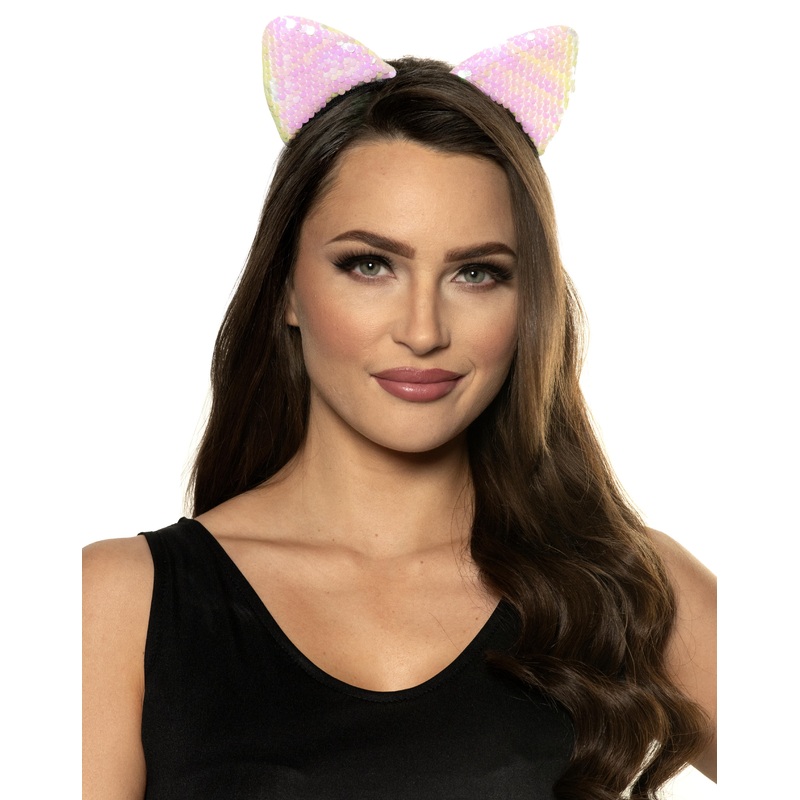 Pink Sequin Car Ears