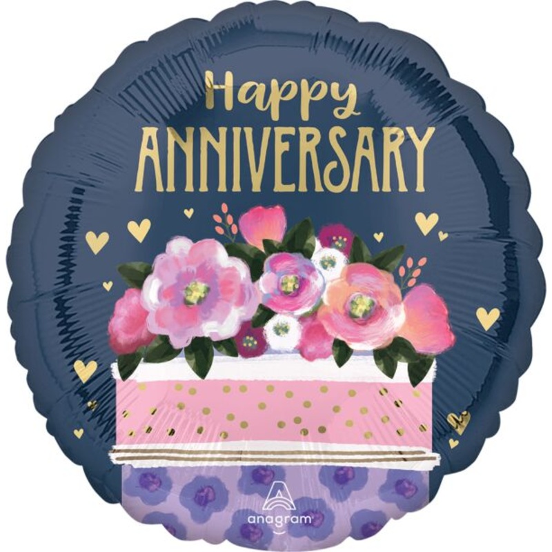 17" Anniversary Cake Foil Balloon