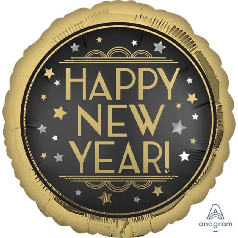18" Vintage New Year Foil Balloon