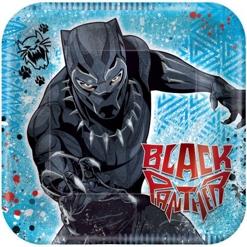 Black Panther Square Dessert Plates 8 ct.
