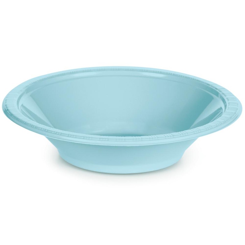 PASTEL BLUE PLASTIC BOWLS 20 CT.