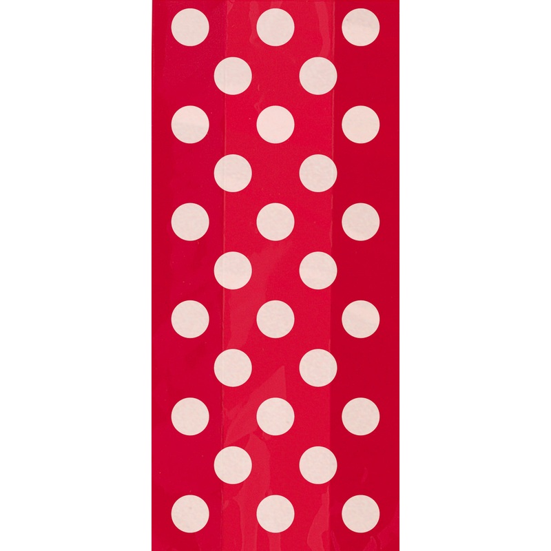 Ruby Red Dots Cellophane Bags  20 ct.