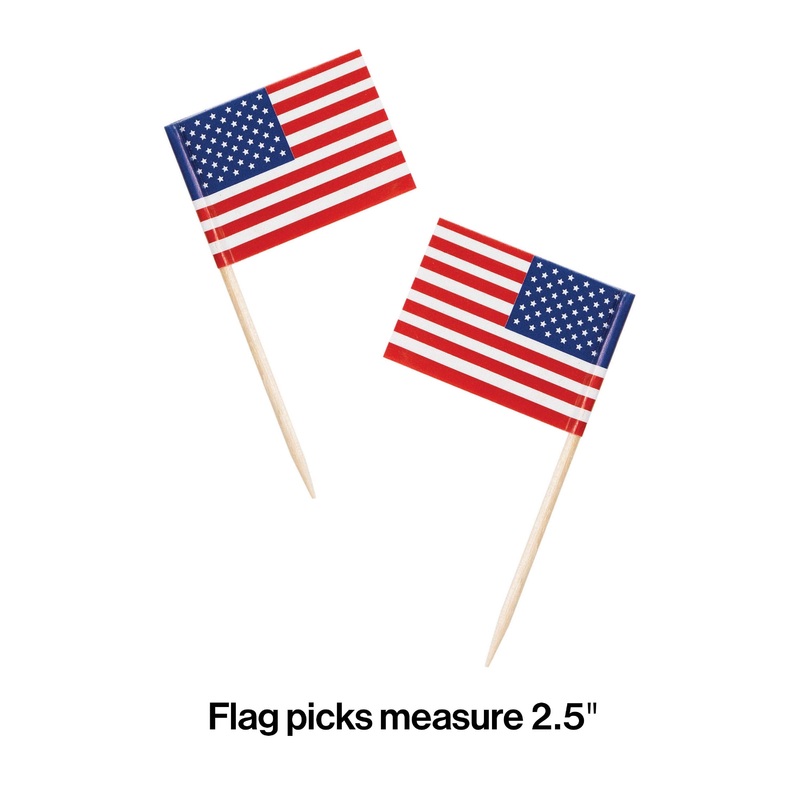 2.5" Flag Party Picks 50 ct.