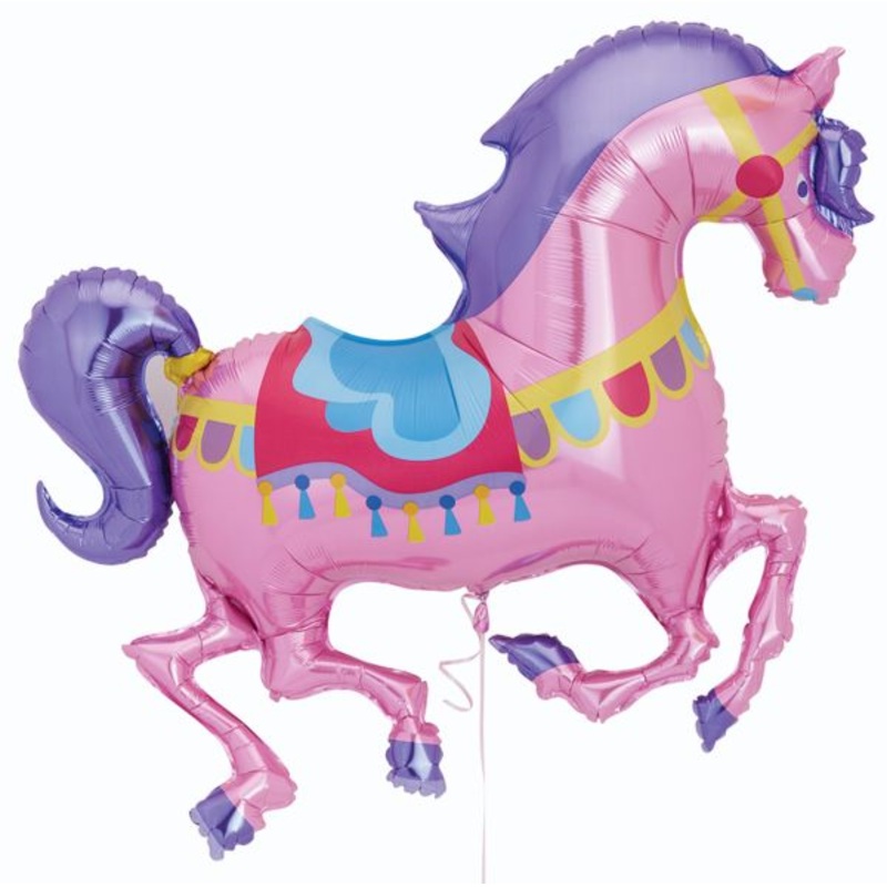 48" Carousel Horse Foil Balloon