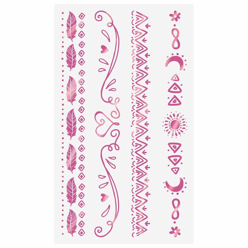 GIRL-CHELLA FOIL TATTOO BRACELETS  8 CT.