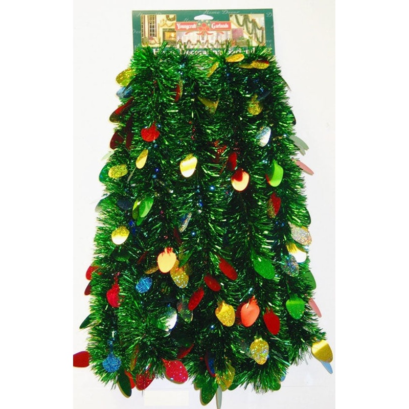 10' HOLOGRAPHIC MULTI COLORED LIGHT BULBS GARLAND