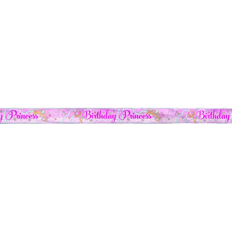 12 ft. Pink Princess Birthday Foil Banner 1 ct.