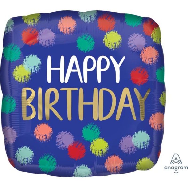 17" Brushed Happy Birthday Foil Balloon