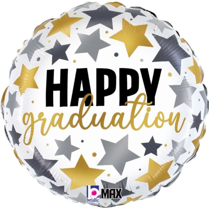 18" Graduation Metallic Stars