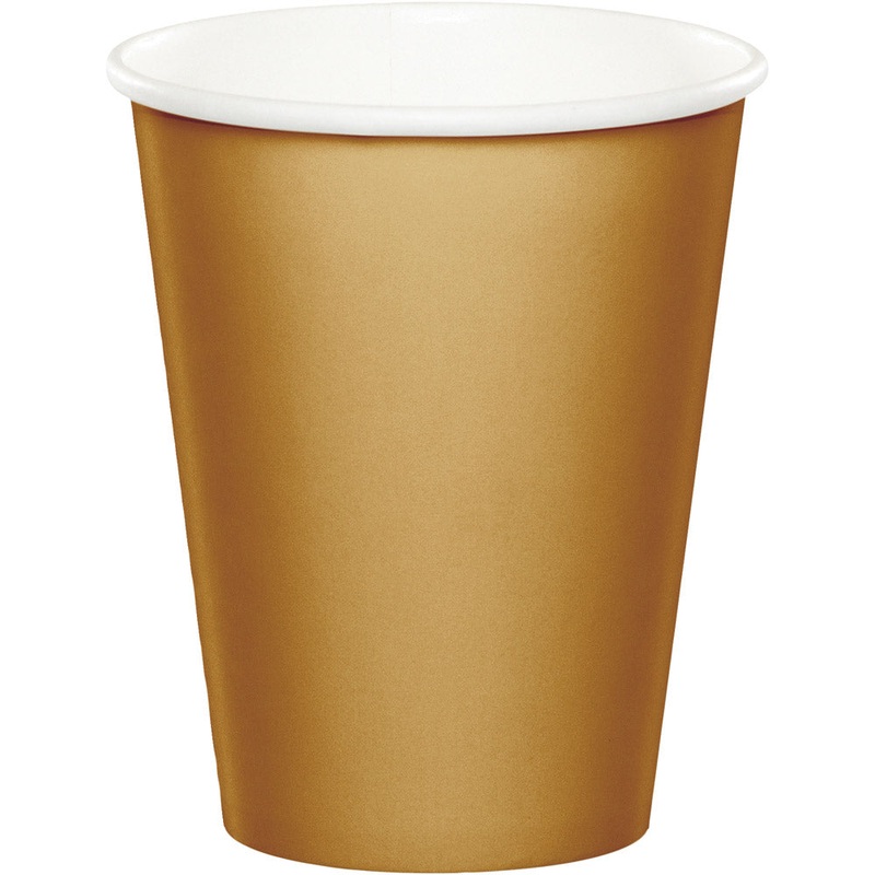 9 oz. Glittering Gold Paper Cups 24 ct.