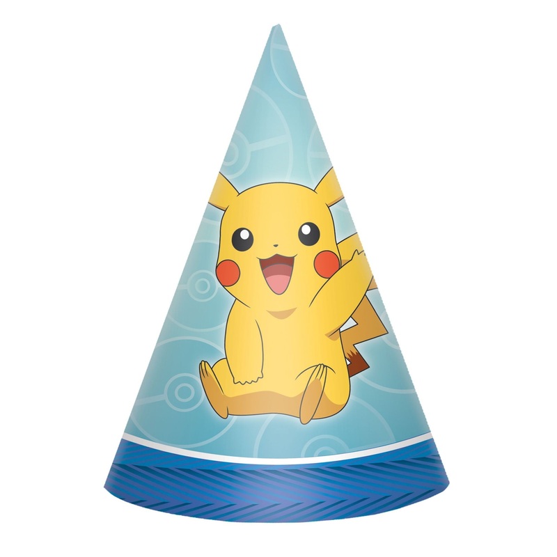 Pokemon Paper Cone Hats 8 ct.