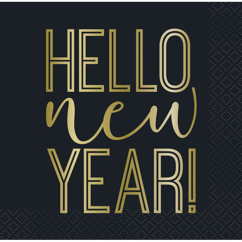 Roaring New Years Beverage Napkins  16ct
