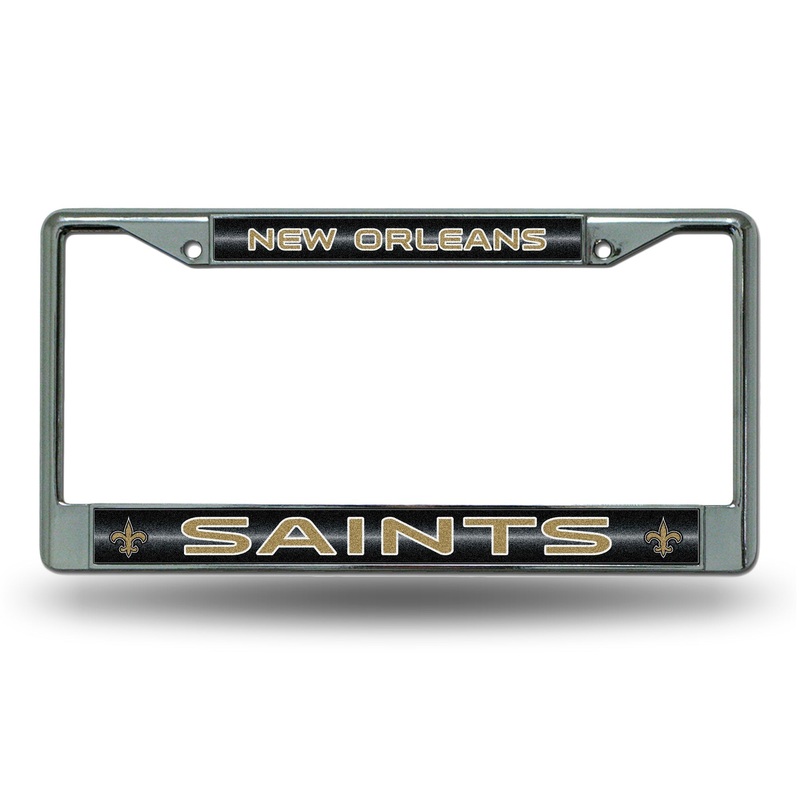 Saints License Frame- Bling Chrome