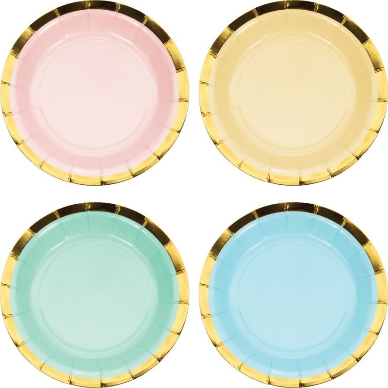 7 in. Pastel Celebrations Assorted Dessert Plates 8 ct.