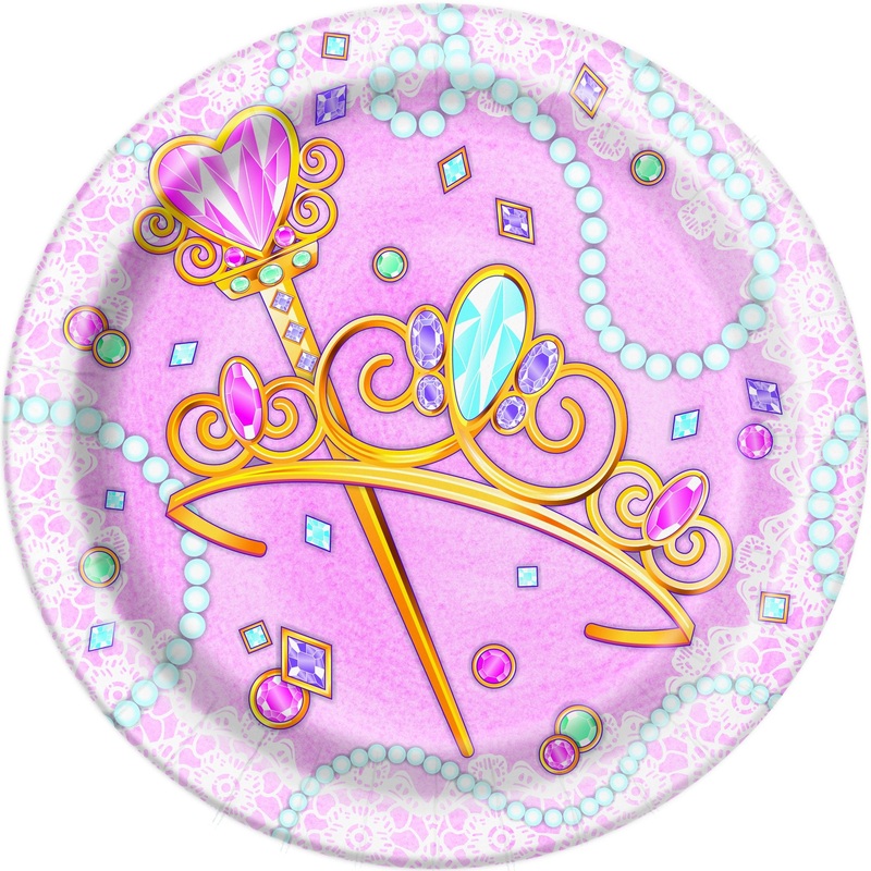 7 in. Pink Princess Paper Plate 8 ct.