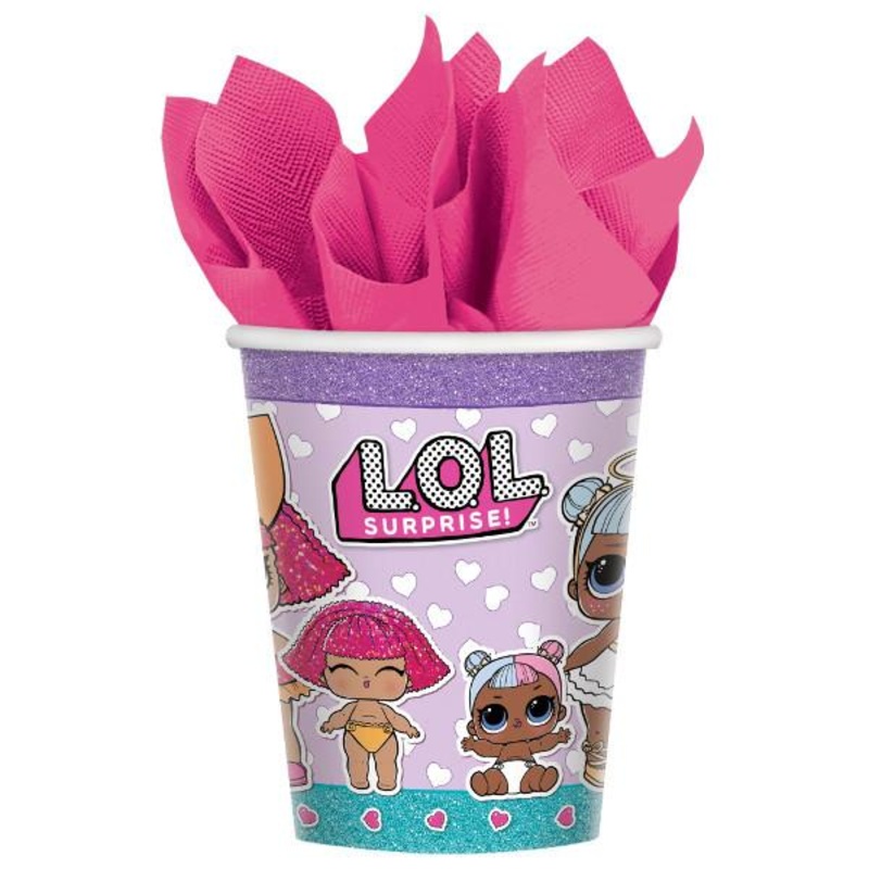 9 OZ. LOL SURPRISE PAPER CUPS  8 ct.