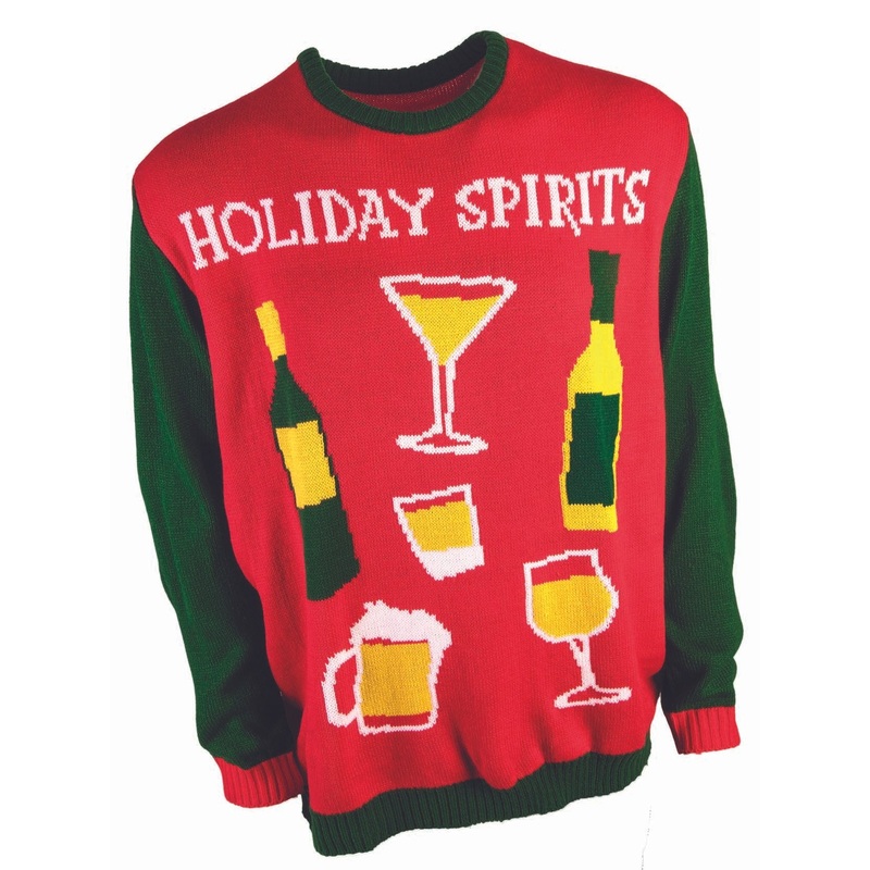 CHRISTMAS SWEATER HOLIDAY SPIRITS=XLARGE