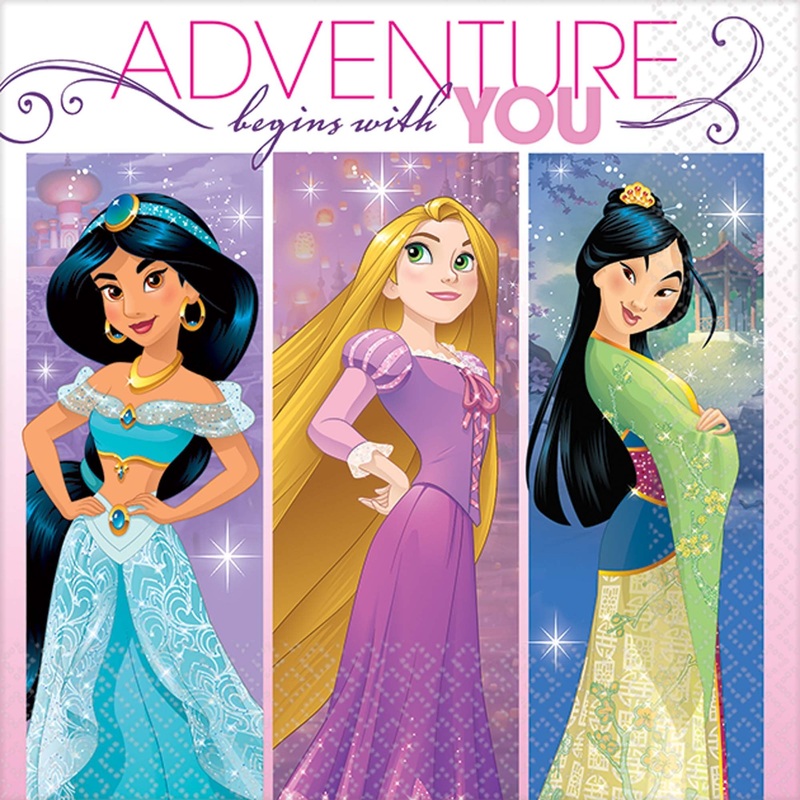 Princess Dream Big Beverage Napkins 16 ct.