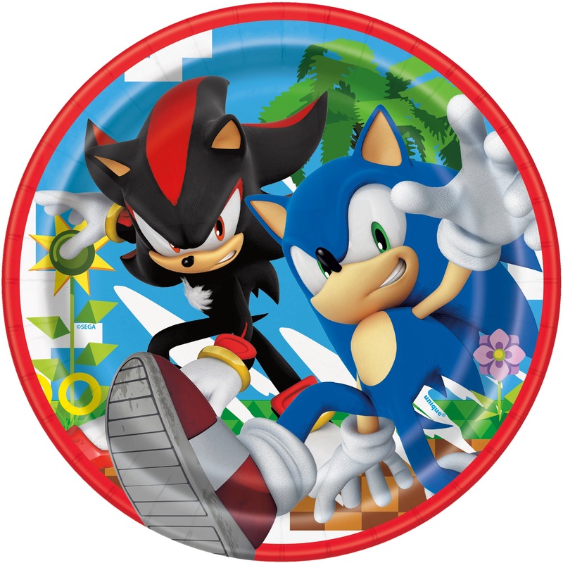 Sonic the Hedgehog 7" Paper Plates 8 ct.