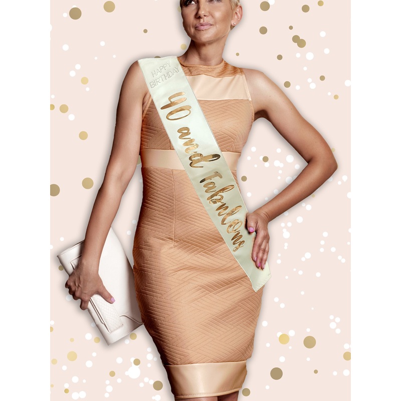 40th Birthday Rose Gold Sash 1 ct.