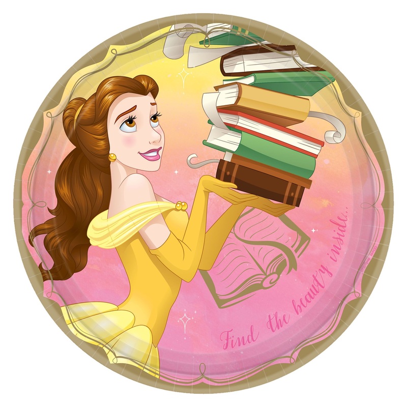 Disney Princess Round Plates, 9" - Belle 8 ct.