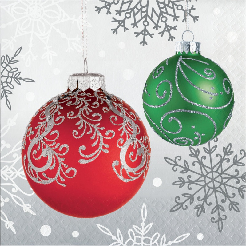 Elegant Ornaments Lunch Napkins 16 ct.