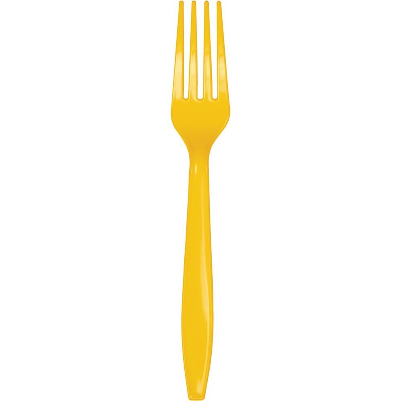 School Bus Yellow Forks 24 ct.