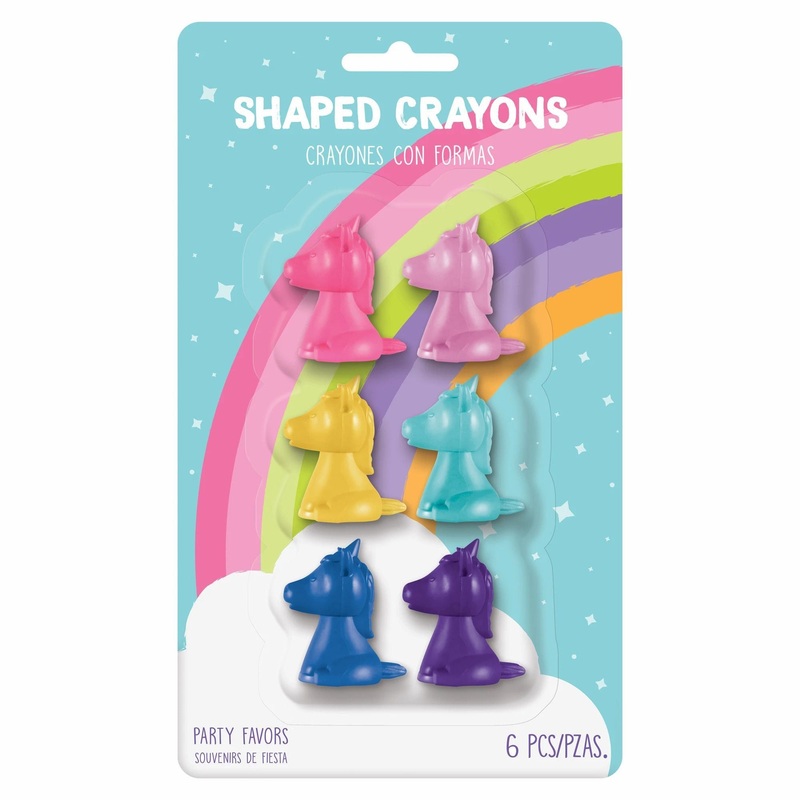 Unicorn Shaped Crayons  6 CT.