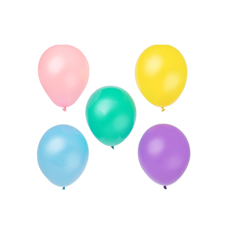12" Latex Balloons 10ct- Assorted Pastel