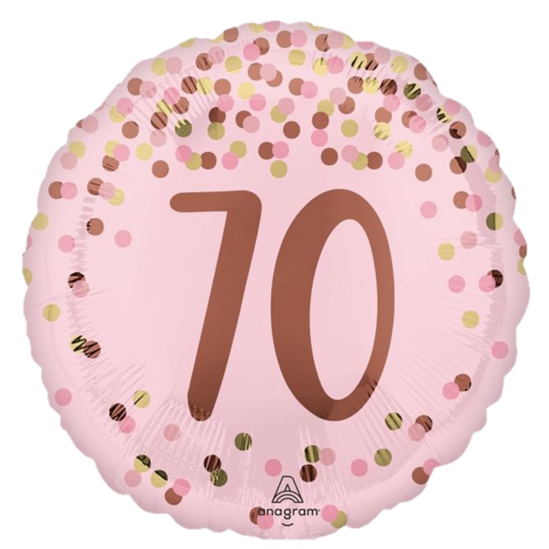 18" Happy 70th Birthday Pretty Pink