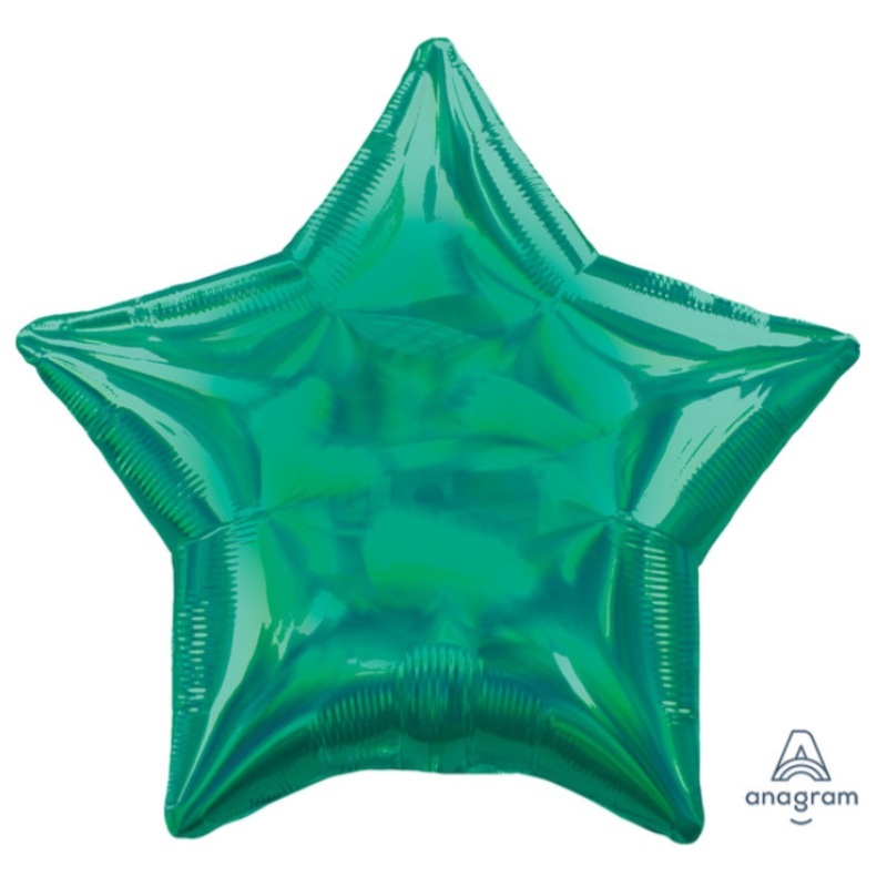 19" Star Iridescent Green