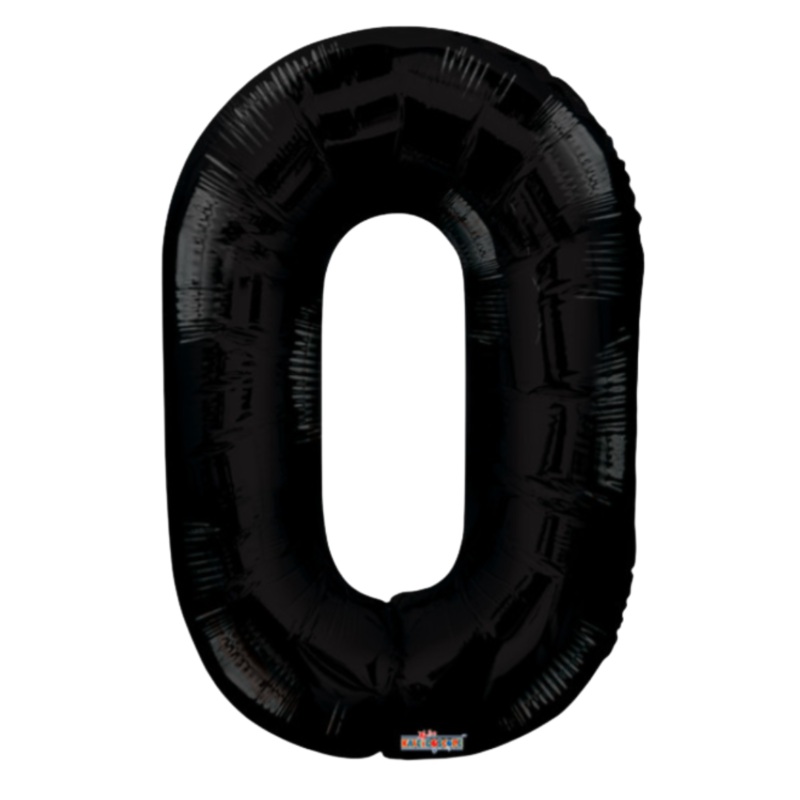 34" Black Number Foil Balloons