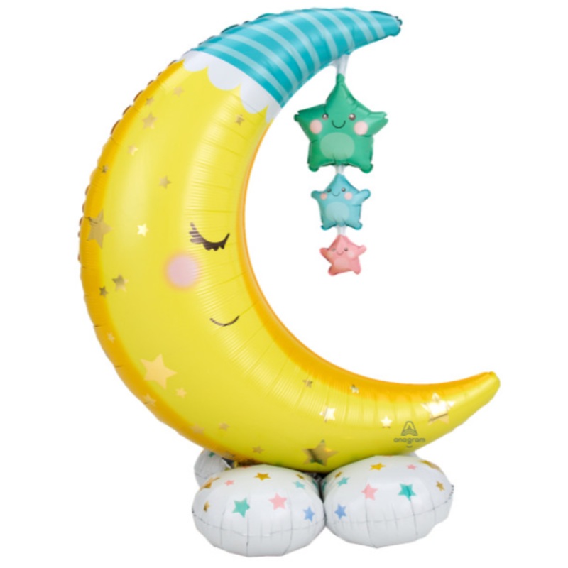 55" Airloonz Moon & Stars