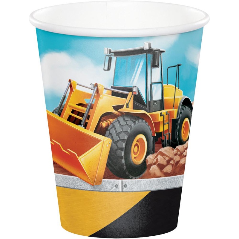9 oz. Big Dig Construction Paper Cups 8 ct.