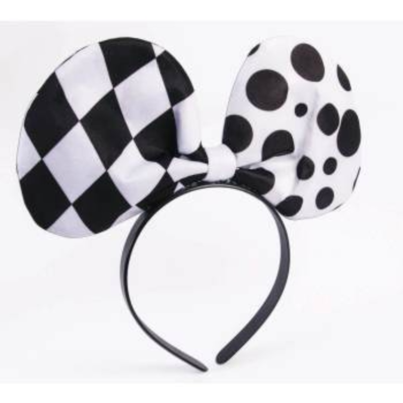 HARLEQUIN CLOWN BOW TIE HEADBAND