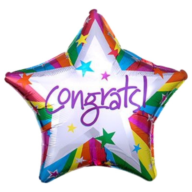 19" Congrats Rainbow