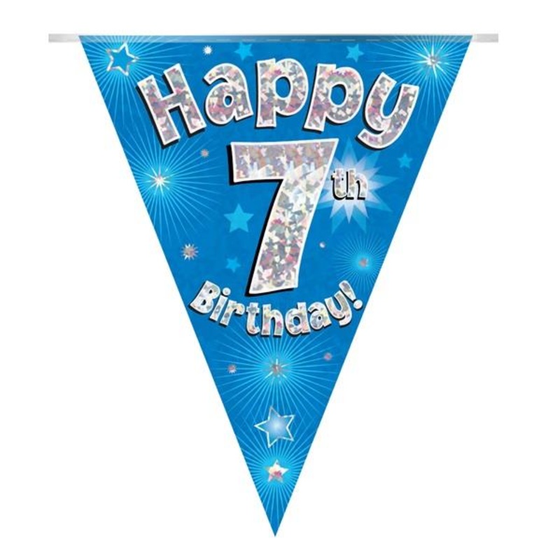 Blue Star 7th Birthday Bunting 3.9 Metres