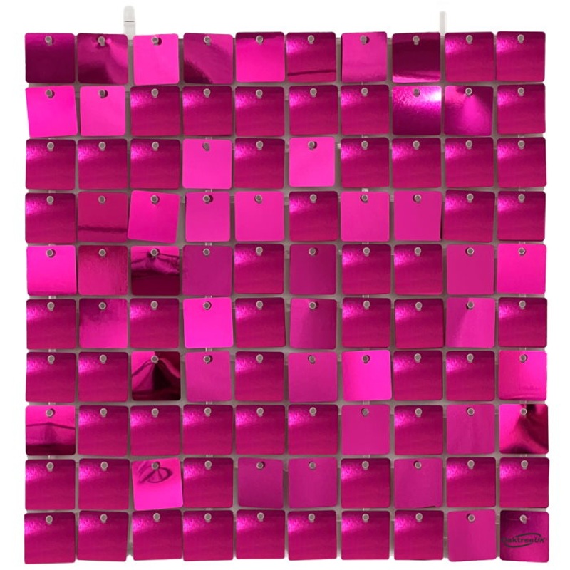 Fuschia Pink Sequin Wall Panels 30 x 30cm