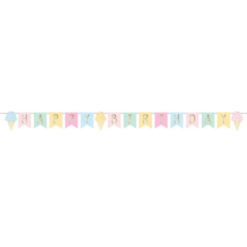Ice Cream Birthday Banner 2.5 Metres