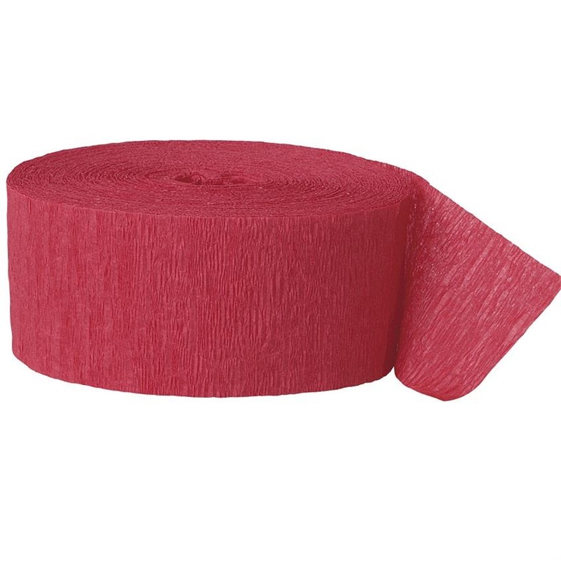 Red Crepe Paper Streamers: Paper Crepe Streamers 24 metres