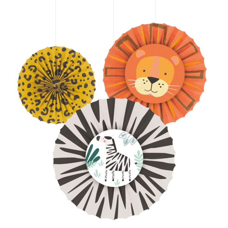 Safari Animal Hanging Decorations Pack of 3