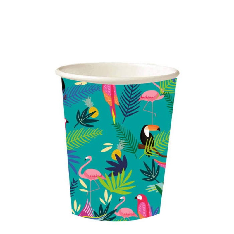 Tropical Toucan Paper Party Cups Pack of 8