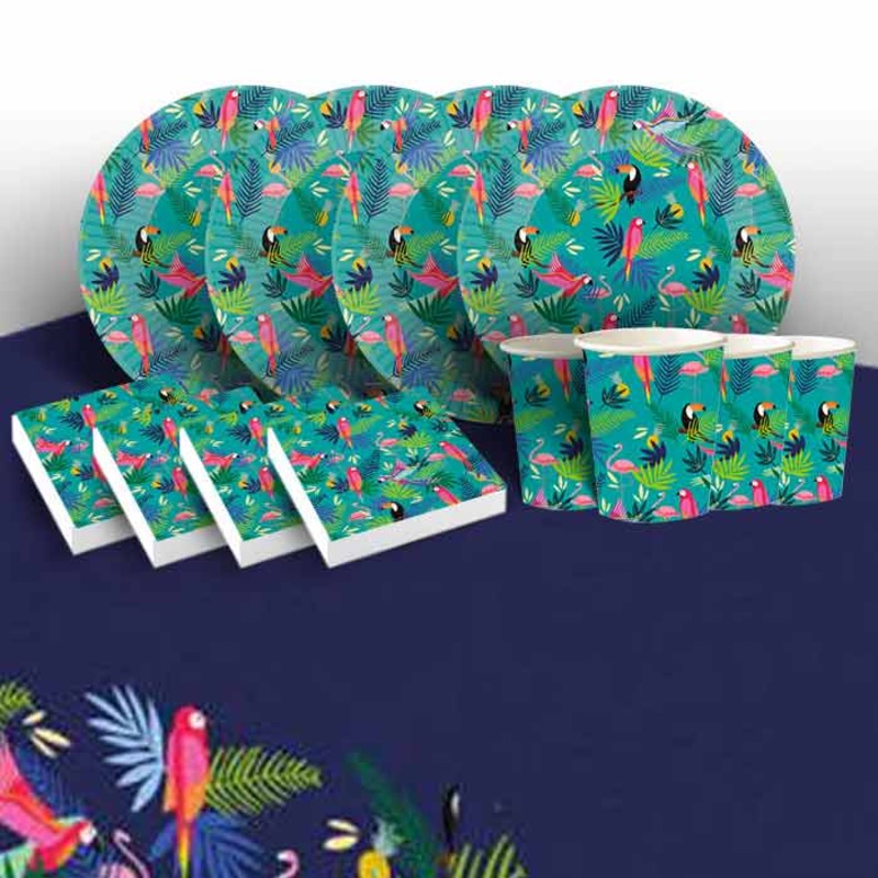 Tropical Toucan Summer Party Pack: Tableware Party Kit