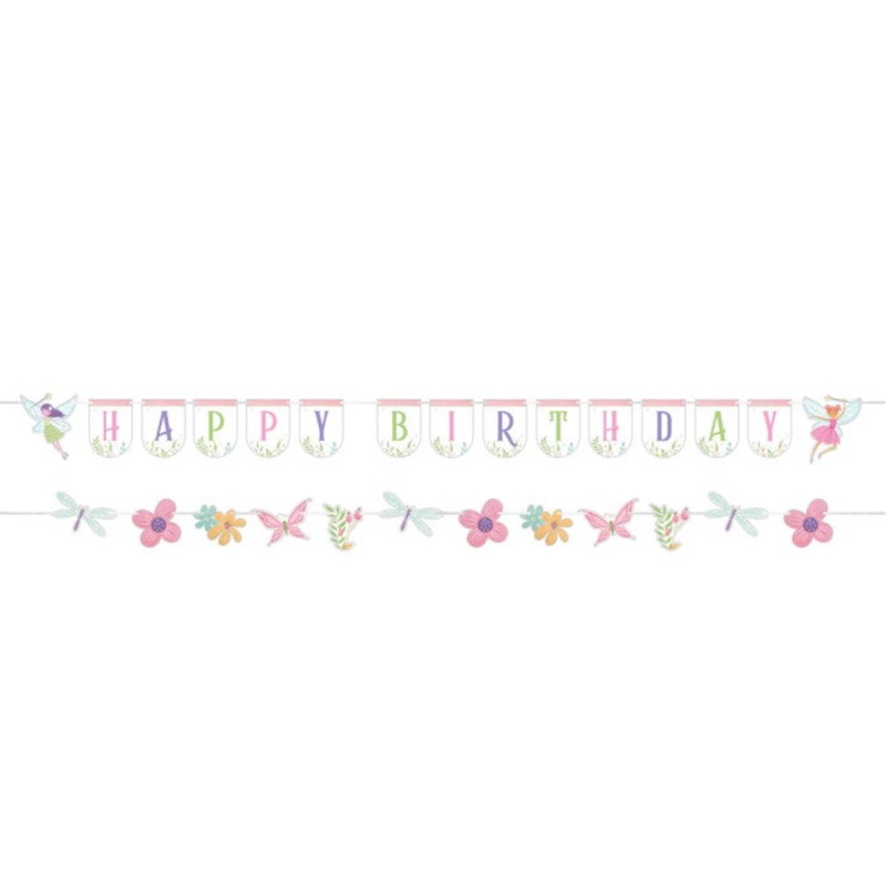 Forest Fairy Birthday Banner Pack of 2