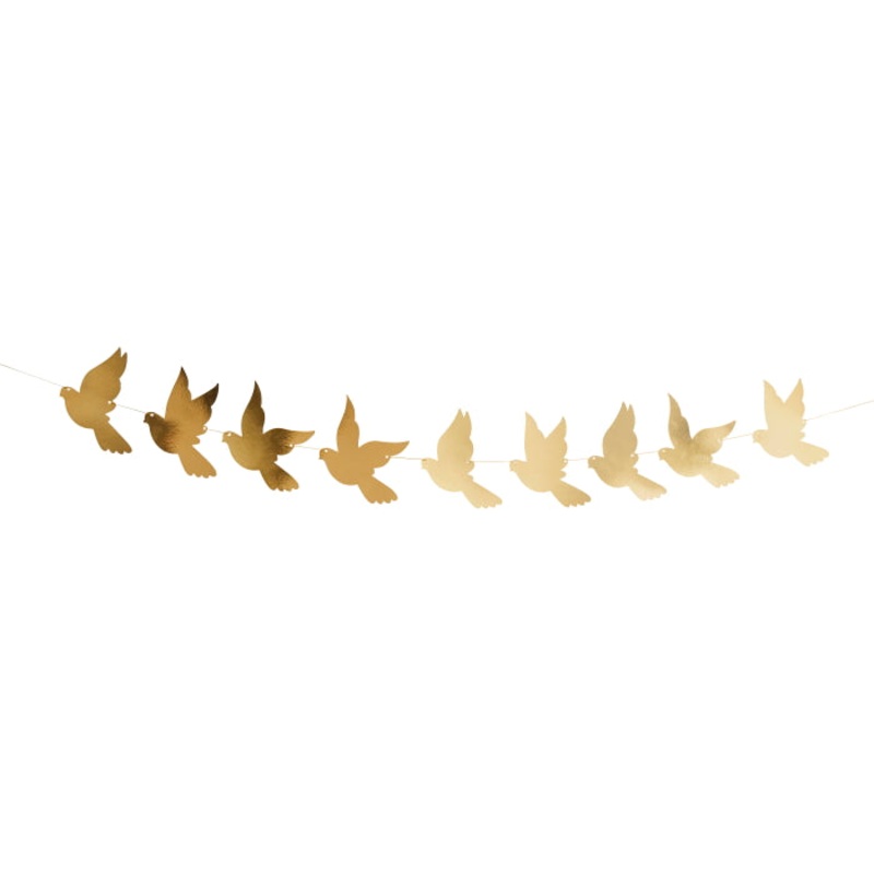 Gold Dove Garland Banner 2 metres