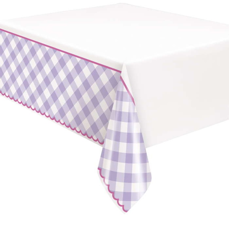 Pastel Gingham Tablecloth: Party Tablecover 137 x 213cm