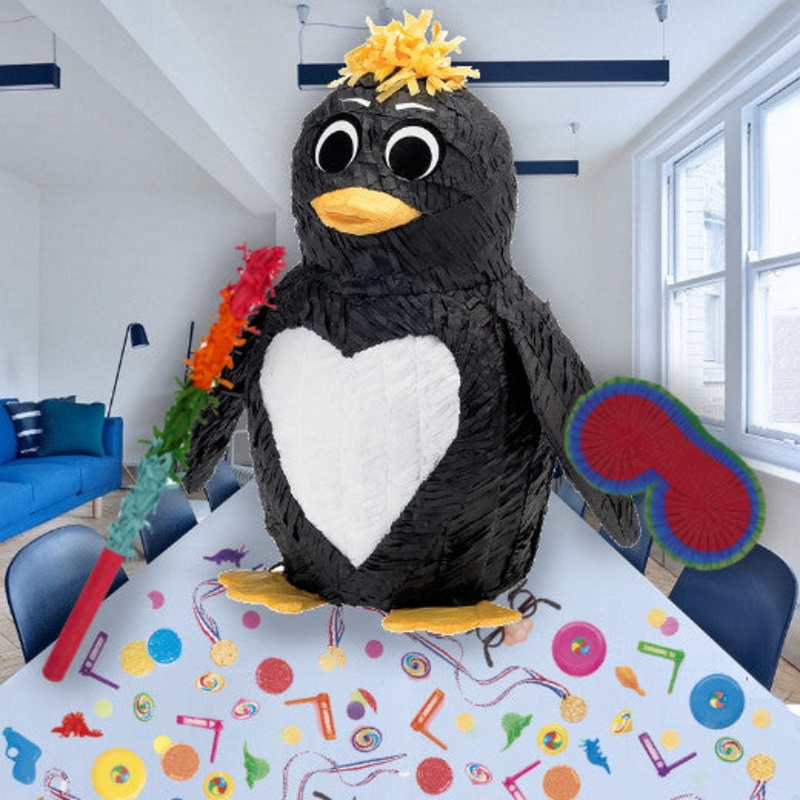 Penguin Pinata Party Kit with Favours and Confetti