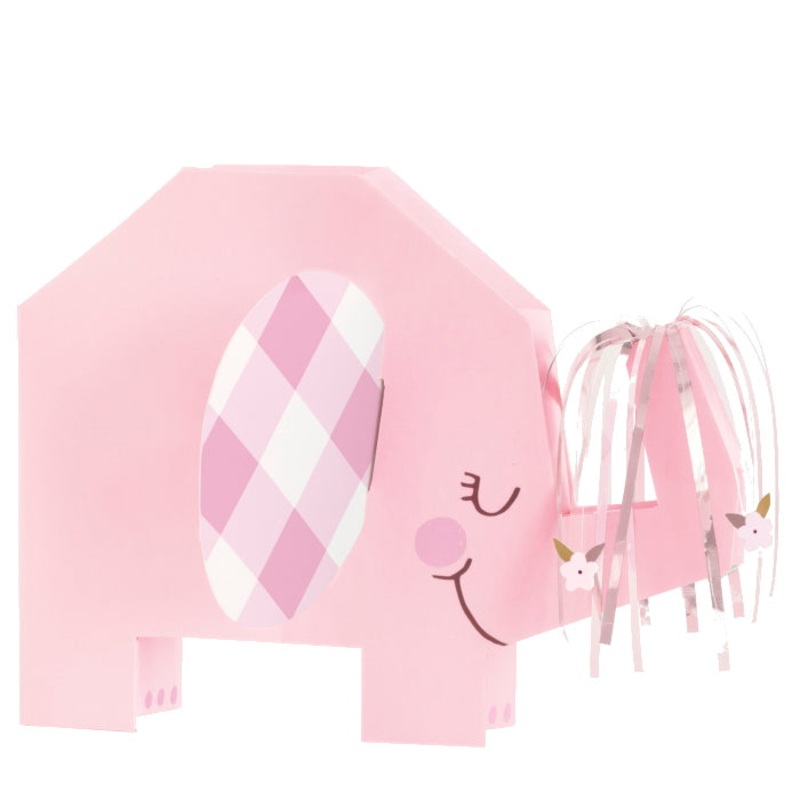 Pink Elephant Table Decoration for Baby Shower