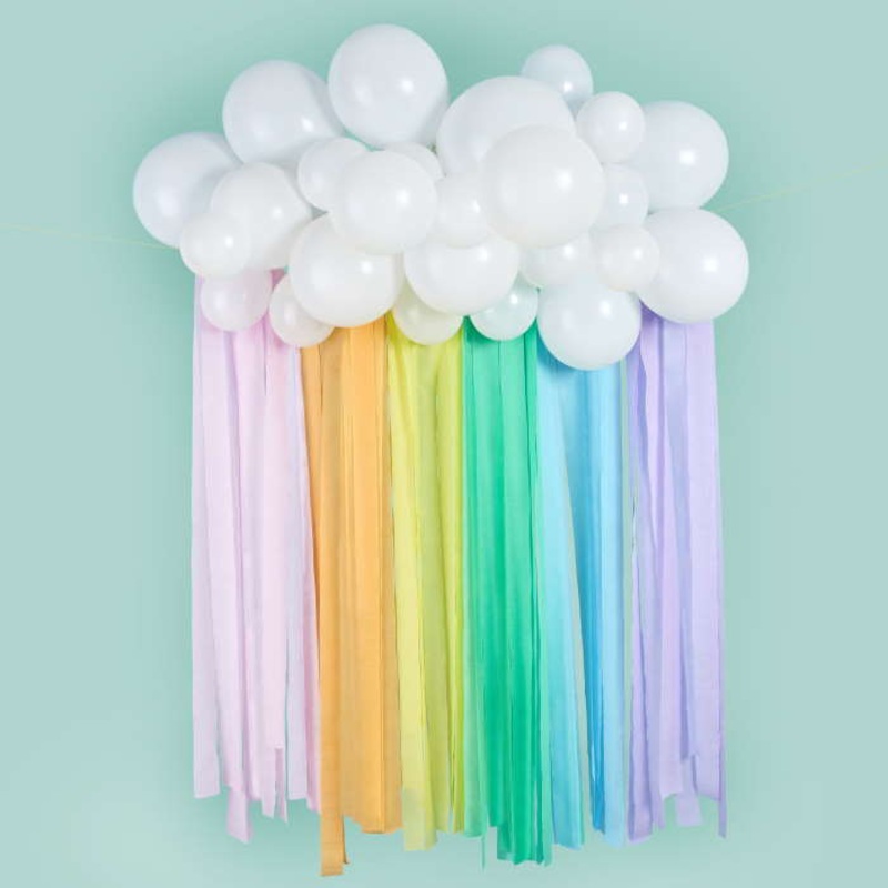 Rainbow Balloon and Streamer Backdrop