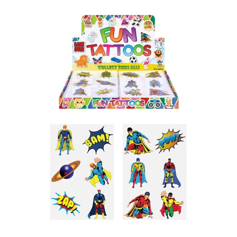 Superhero Tattoos Party Bag Filler